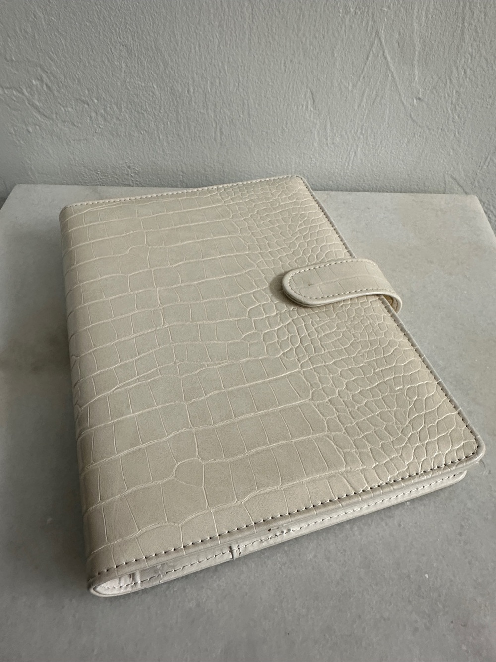 A5 faux croc agenda with pack of plain paper